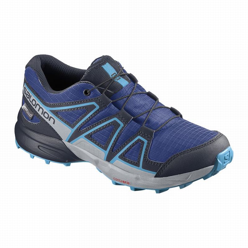 Zapatillas Trail Running Salomon Niños Azul Marino / Azules - Salomon Argentina SPEEDCROSS CLIMASALO